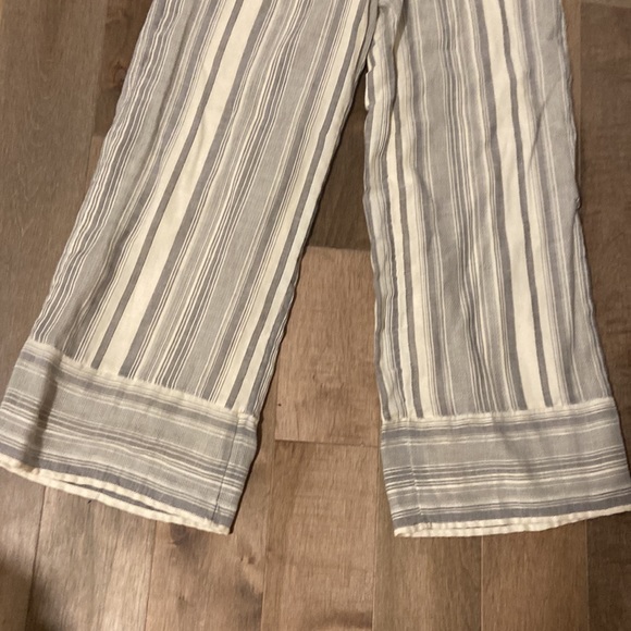NWT striped neutral wide leg pants, size M - Picture 2 of 5